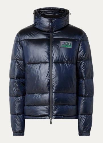 Emporio Armani Puffer jack met ritszakken en afneembare capuchon