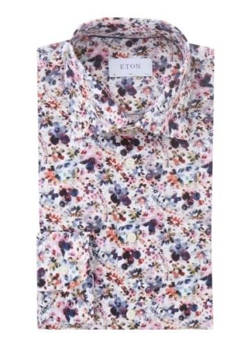 Eton Floral slim fit strijkvrij overhemd met bloemenprint