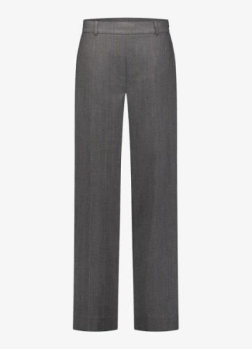 Studio Anneloes Lexie mid waist wide fit pantalon met gemêleerd dessin