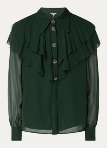 L.K.Bennett Margaux semi-transparante blouse met sierknopen