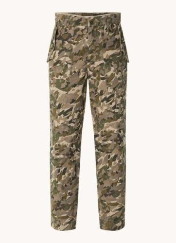 Zadig&Voltaire Pilote high waist tapered fit cargobroek met camouflage...