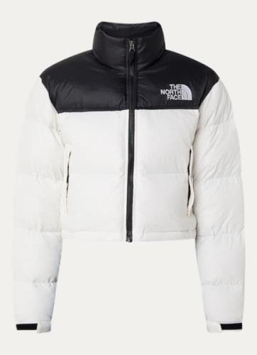 The North Face Nuptse cropped puffer jack met donsvulling en ritszakke...