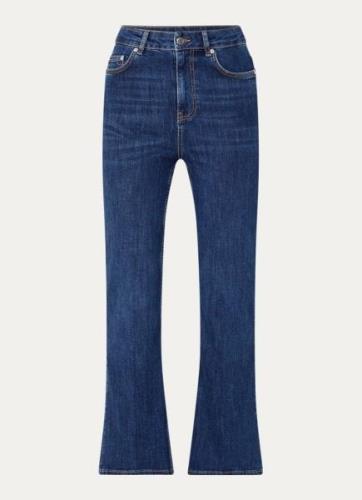 Sisley High waist flared jeans met donkere wassing