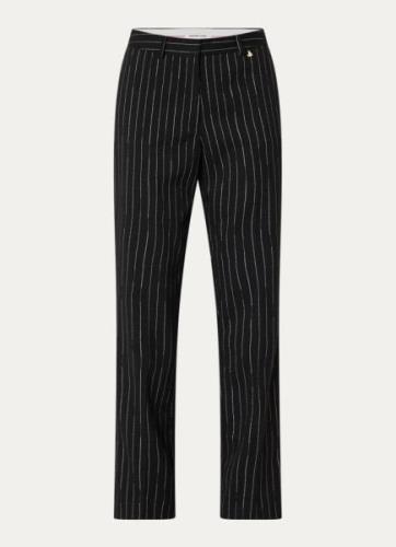 Fabienne Chapot Elliot high waist straight fit pantalon met lurex en k...