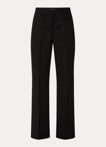 Claudia Sträter High waist bootcut fit pantalon met persplooi