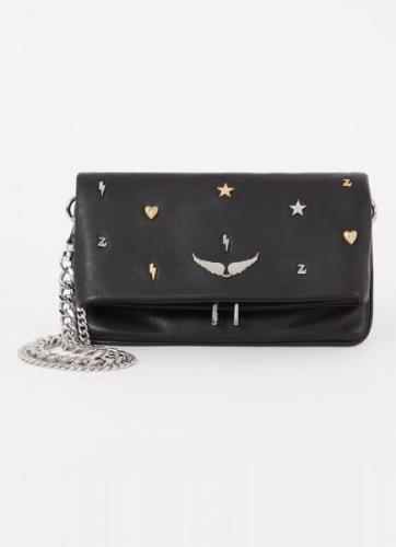 Zadig&Voltaire Rock Nano Lucky Charms clutch van lamsleer