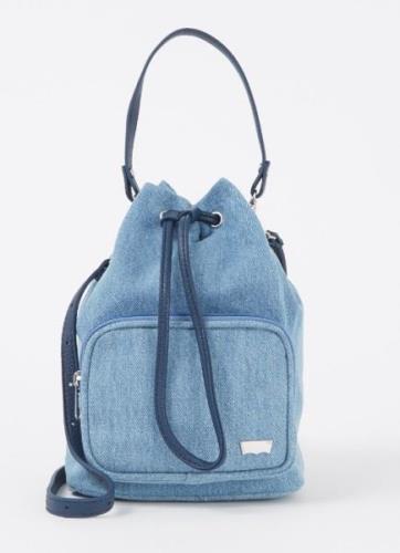 Levi's Bucket handtas van denim met afneembare schouderriem