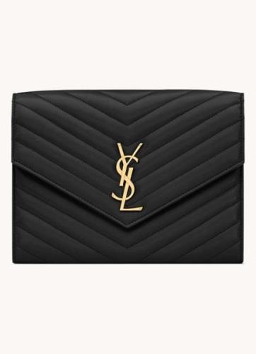 Saint Laurent Cassandre Matelassé clutch van quilted lamsleer