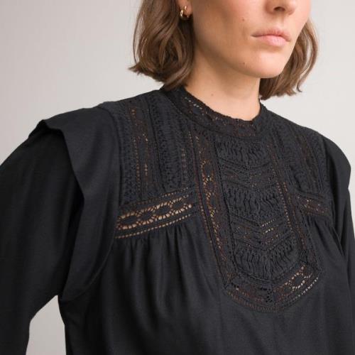 Blouse encolure ronde, manches longues