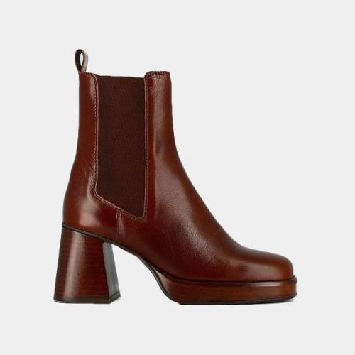 Bottines élastiquées en cuir Becca plateforme