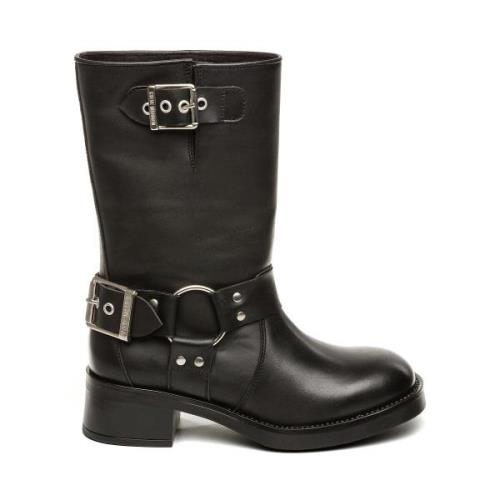 Boots motardes en cuir Blessing