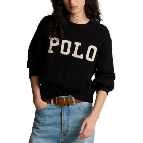 Pull col rond manches longues logo POLO