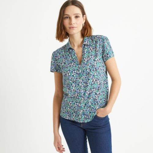 Chemise imprimé floral, manches courtes