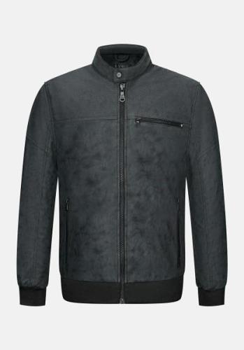 Blouson zippé col motard