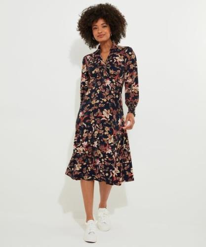 Robe midi à fleurs