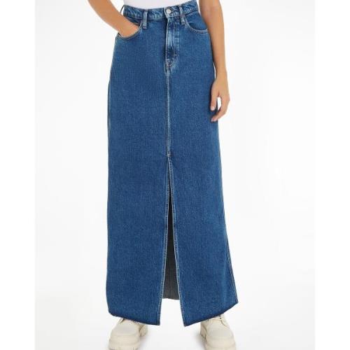 Jupe longue en jean, taille haute