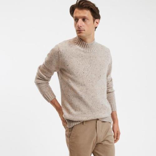 Pull col montant en grosse maille