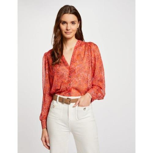 Blouse col v, manches longues