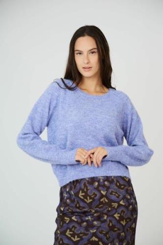 Pull col rond grosse maille