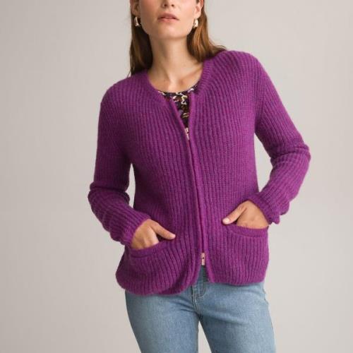 Cardigan zippé, en grosse maille