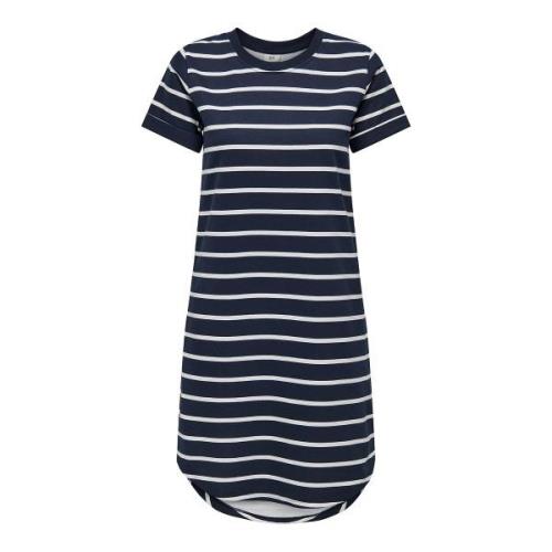 Robe t-shirt rayée, manches courtes