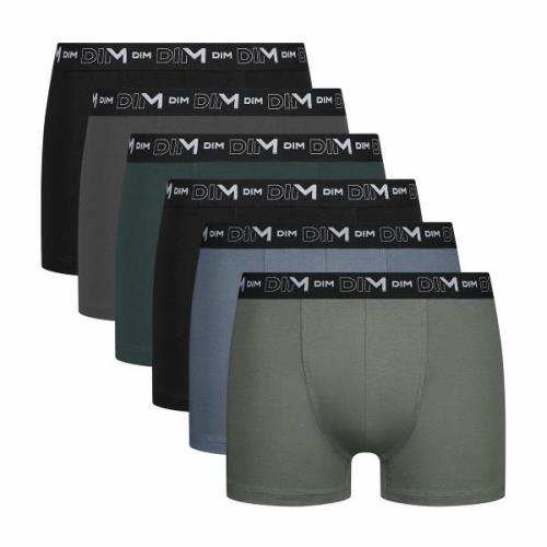 Lot de 6 boxers unis coton stretch