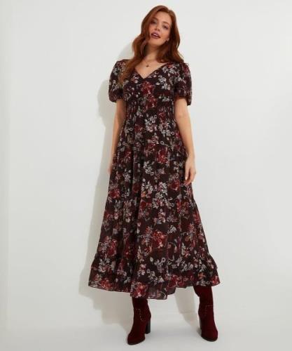 Robe longue à fleurs