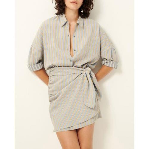 Robe chemise rayée courte LAUTNER